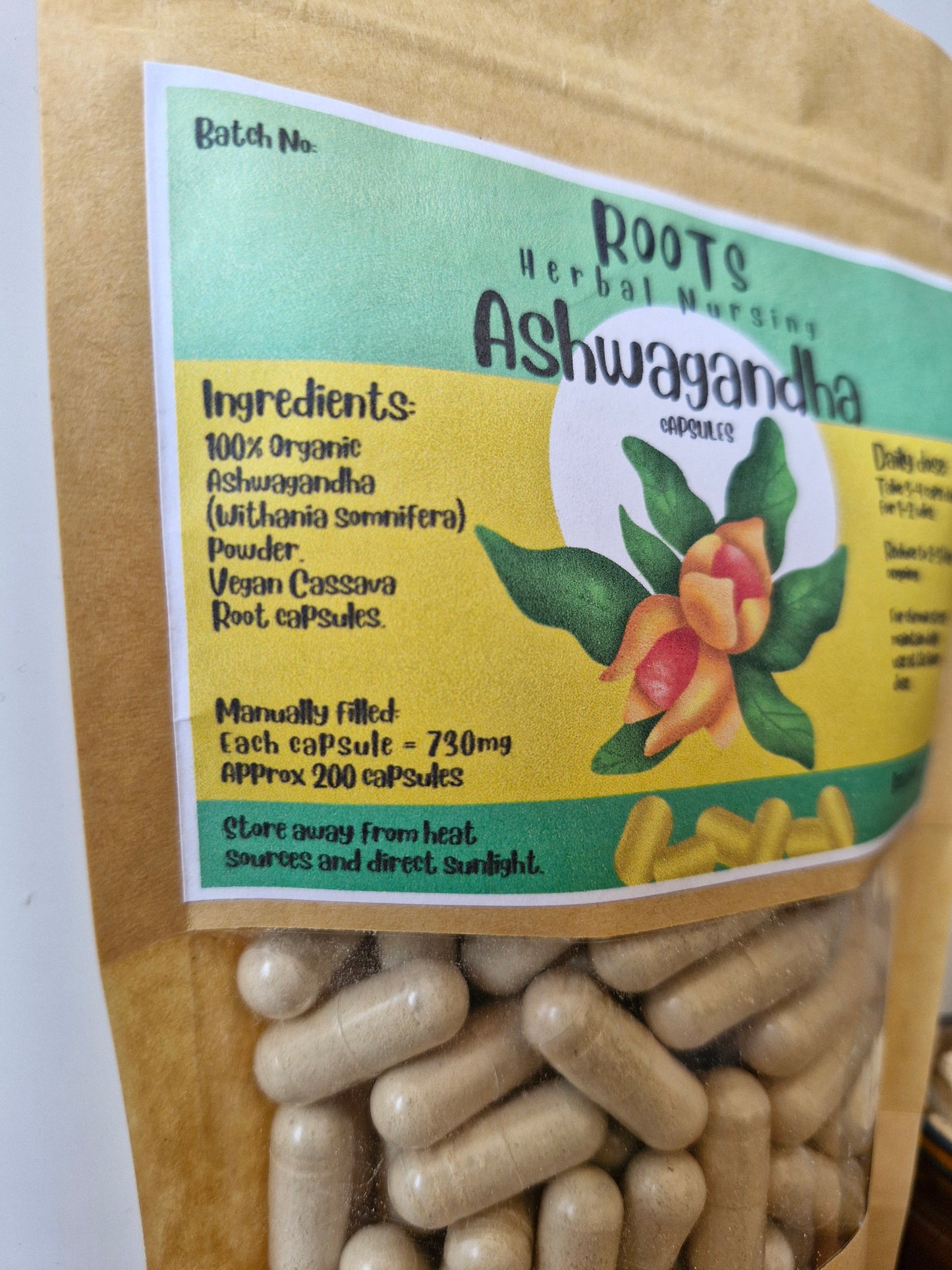 ASHWAGANDHA 'Withania somnifera' HIgh dose (730mg) - adaptogen support for everyday and acute stress, increasing resilience, energy levels, mental & physical function, and overall ability to cope. (200 capsule pack)