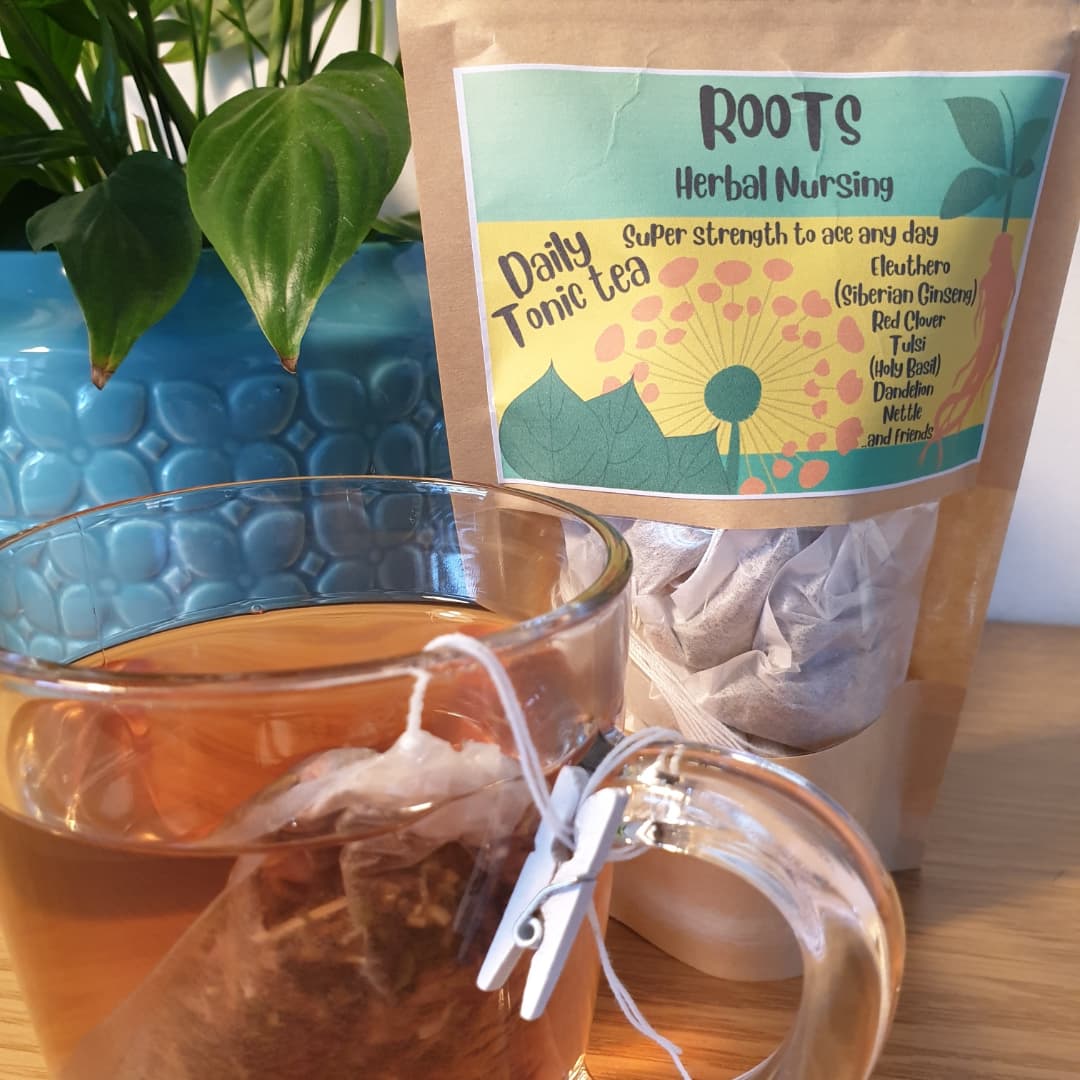 DAILY TONIC herbal tea blend - stress-relieving, nutritious, supportive, energy-boosting, tasty morning cuppa!