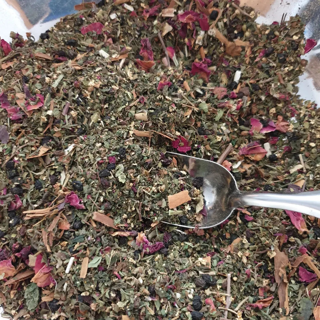 BEDTIME BERRY CHILL - Herbal Tea Blend - gentle relief from anxiety, agitation and sleeplessness.